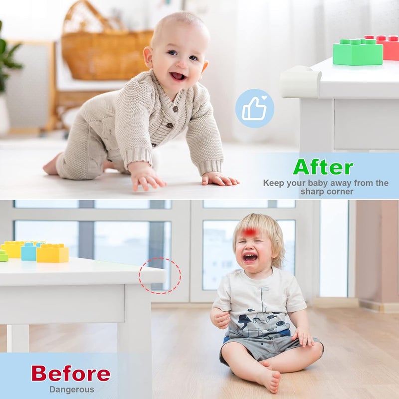 AIXMEET 8 Pack Corner Protector for Baby, Heavy-Duty Soft Rubber Foam Furniture Corner Bumper Guards, Child Safety Furniture Bumper, Adhesive Pre-Taped Corner Protectors,Soft Sponge Table Corners, Brown - Image 5